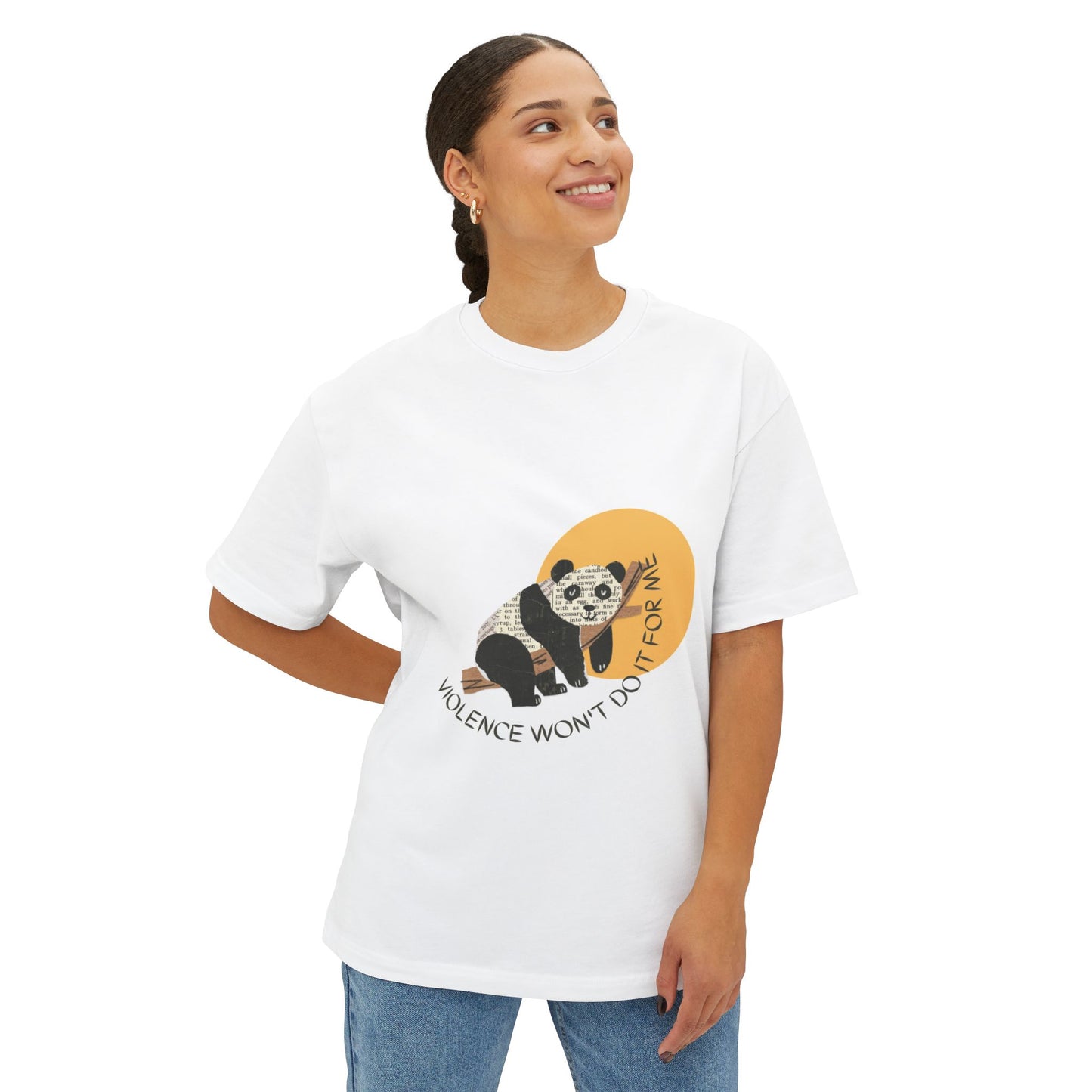 Unisex Oversized Panda Tee, Casual Wear, Gift for Animal Lovers, Eco-Friendly Fashion, Statement T-Shirt, Everyday Comfort