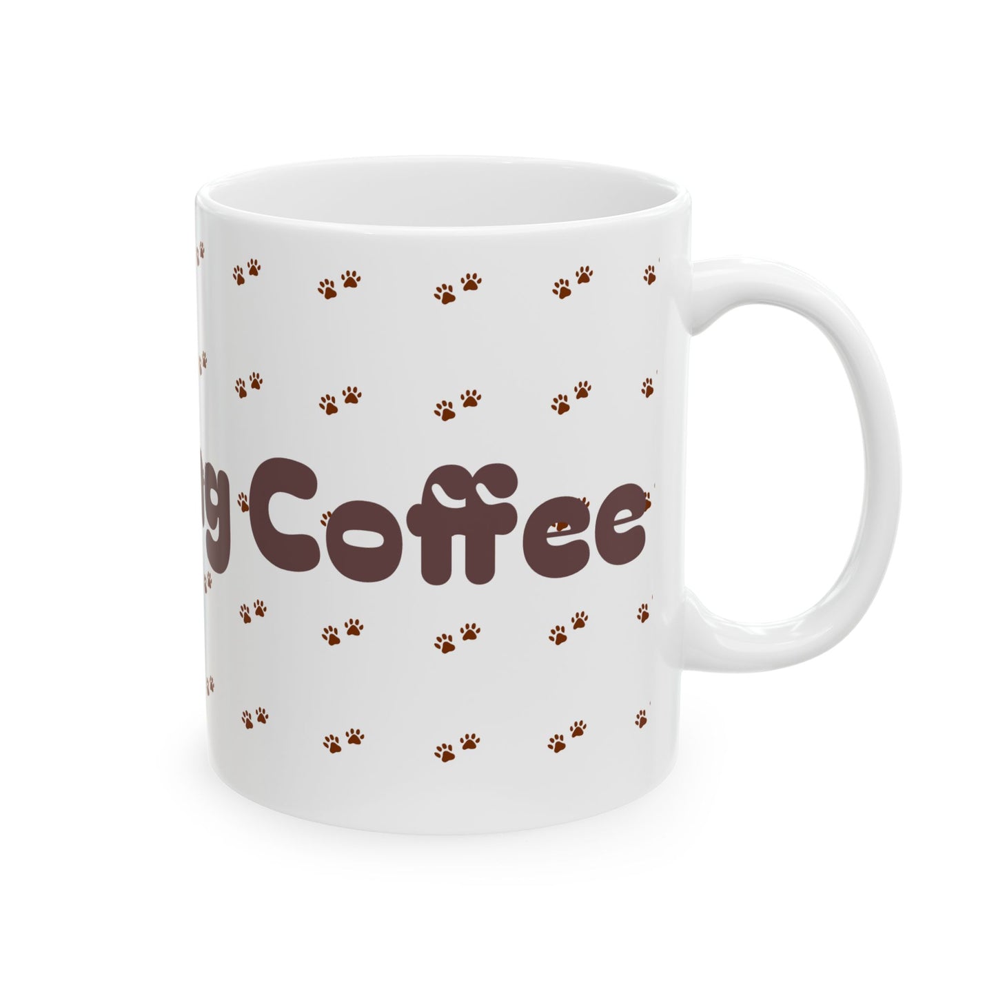 Cute Paw Print Ceramic Mug, Coffee Lover Gift, Pet Owner Mug, Animal Decor, Puppy Coffee Cup, Cat Lover Gift, Customizable Mug