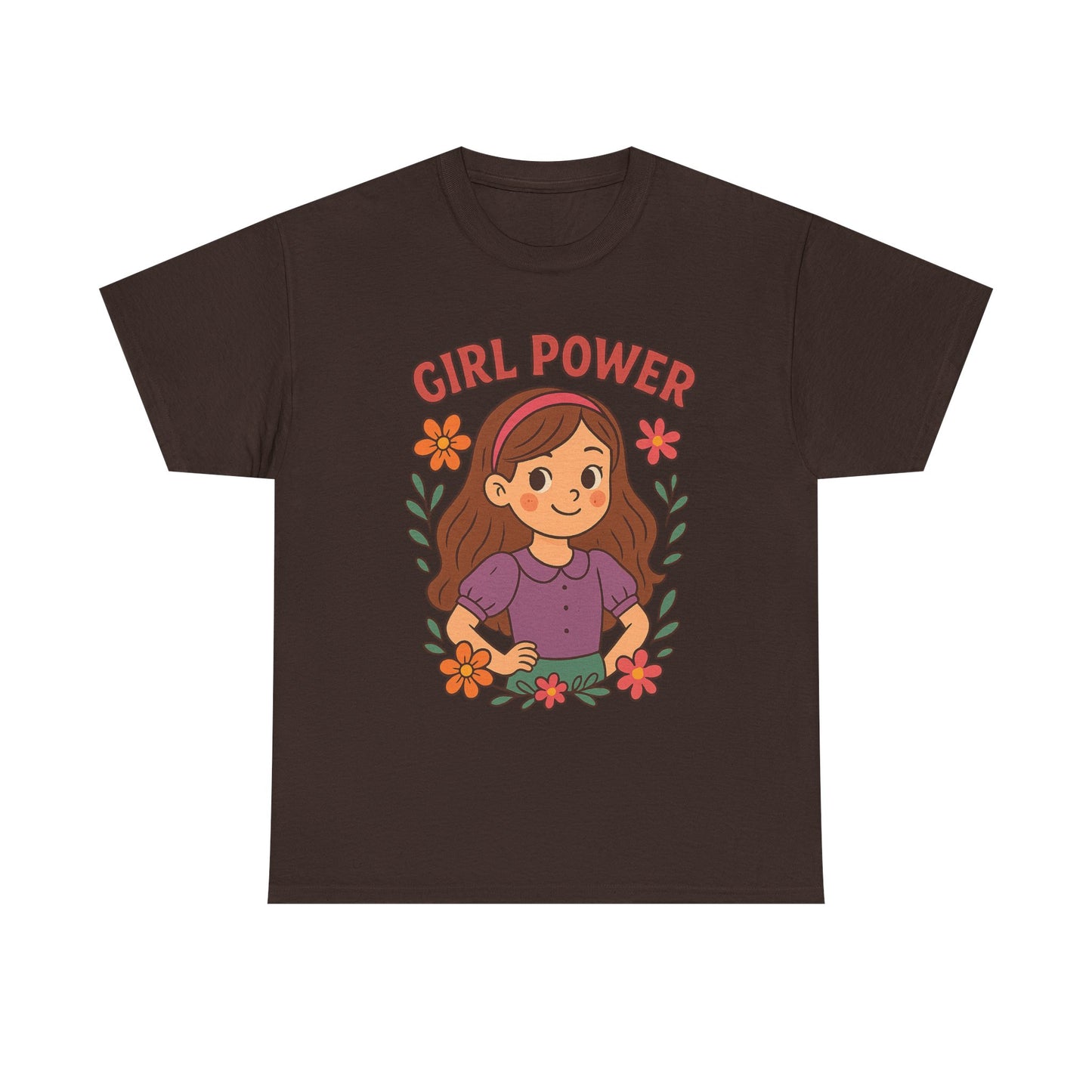 Empowering Girl Power Cotton Tee | Feminist T-Shirt for Women, Gift Idea for Girls, Cute Casual Wear, Everyday Comfort