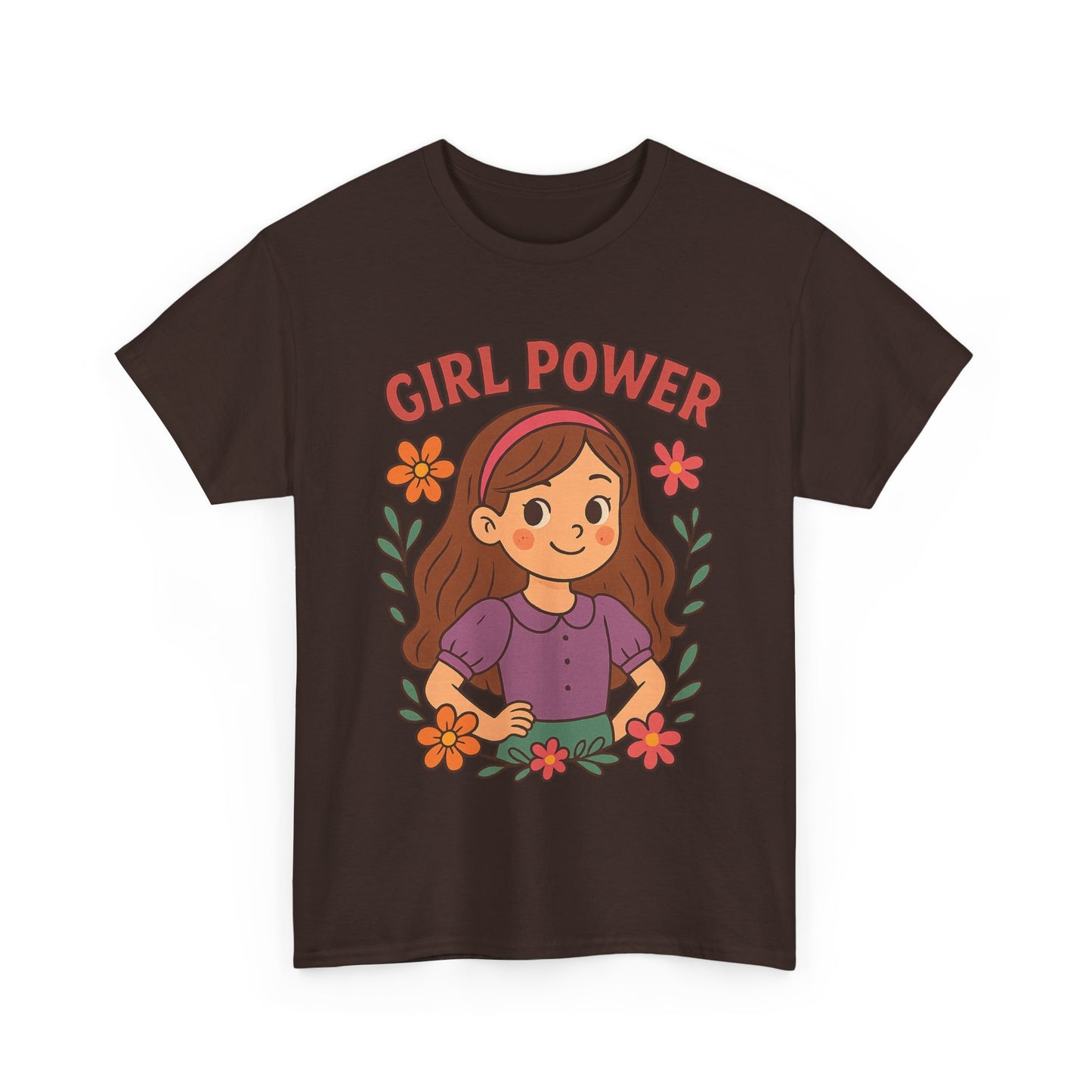 Empowering Girl Power Cotton Tee | Feminist T-Shirt for Women, Gift Idea for Girls, Cute Casual Wear, Everyday Comfort