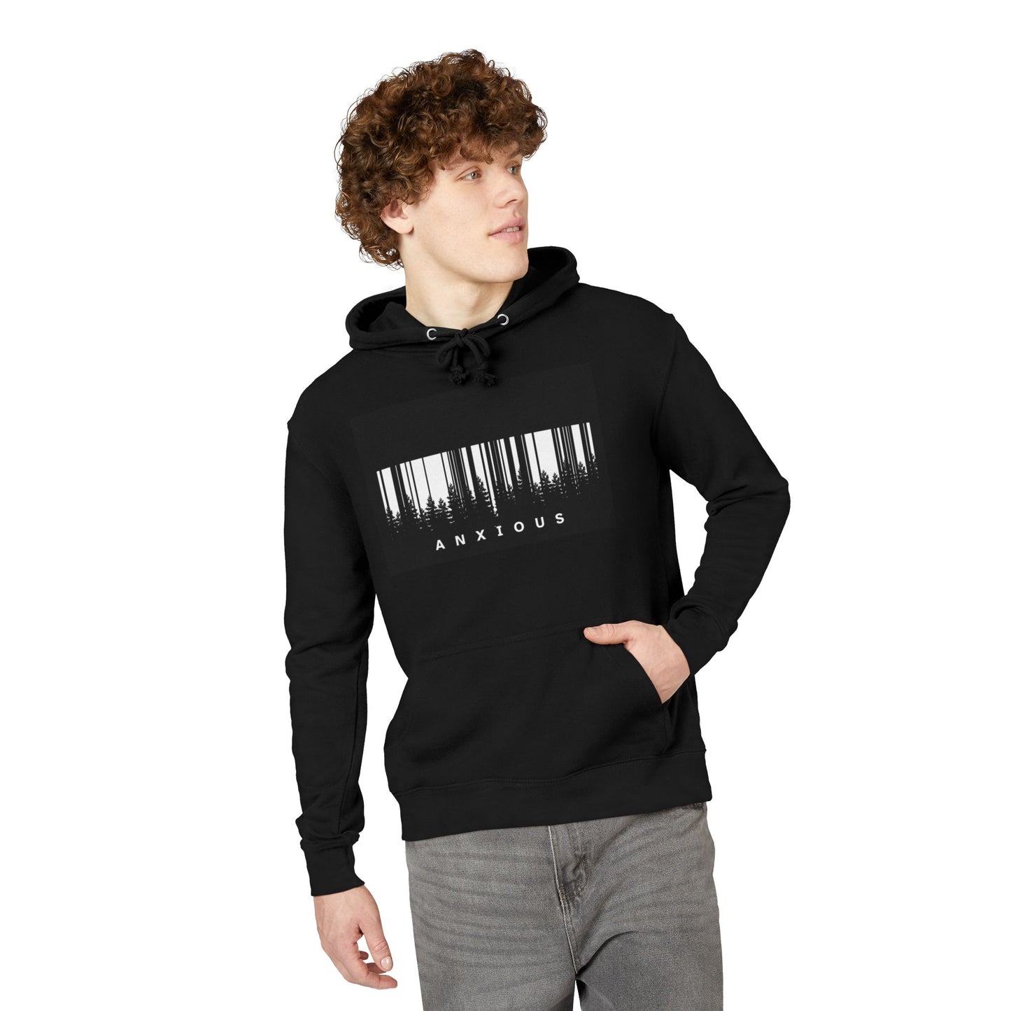 Anxious Vibes Unisex French Terry Hoodie, Comfortable Sweatshirt, Mental Health Awareness Gift, Cozy Layering Essential, Relaxation Wear