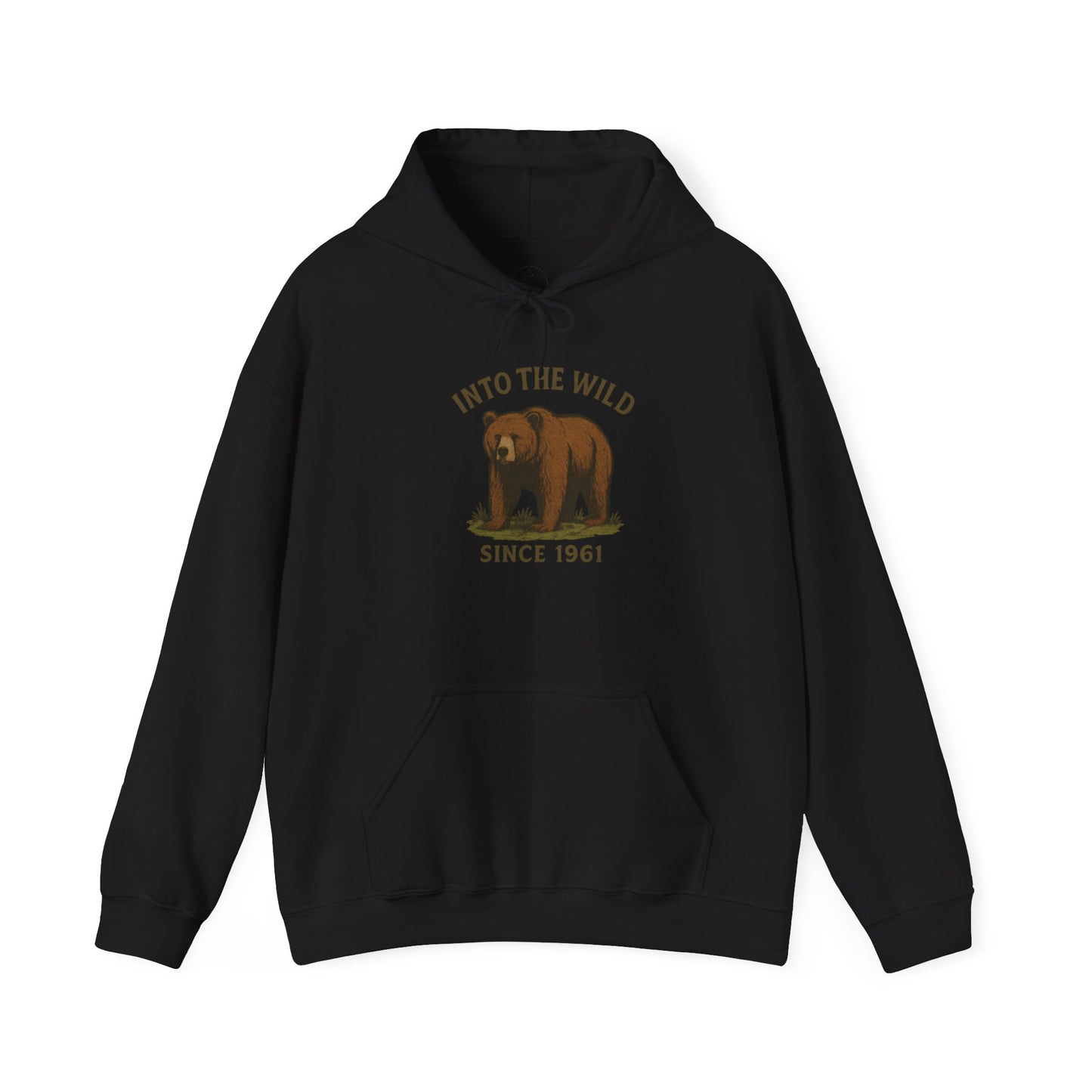 Into the Wild Bear Hoodie - Cozy Unisex Sweatshirt for Nature Lovers, Perfect Gift for Outdoor Adventures, Camping, and Wildlife Enthusiasts