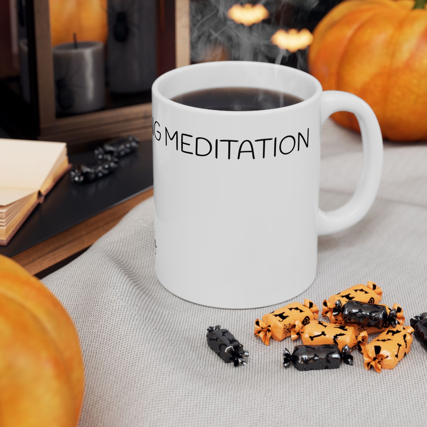 Mindful Morning Meditation Mug | Zen Coffee Cup for Yogis | Gift for Relaxation | Inspirational Tea Mug | Mindfulness Decor