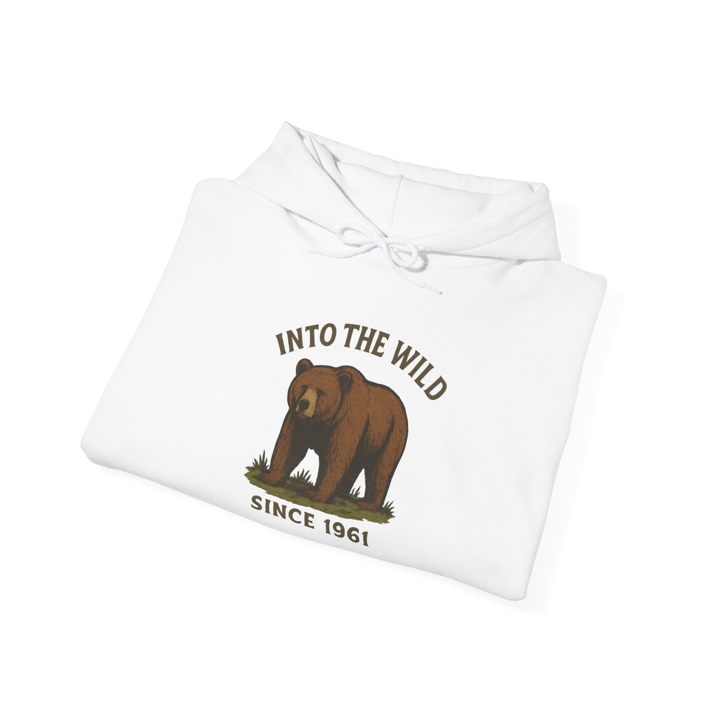 Into the Wild Bear Hoodie - Cozy Unisex Sweatshirt for Nature Lovers, Perfect Gift for Outdoor Adventures, Camping, and Wildlife Enthusiasts