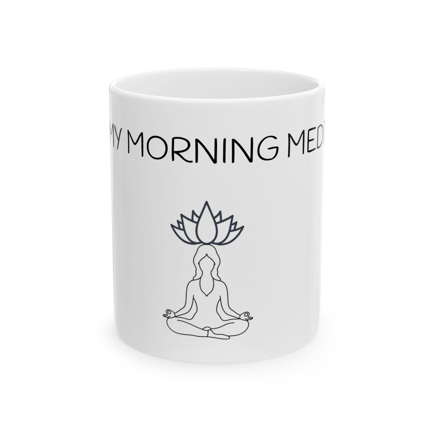 Mindful Morning Meditation Mug | Zen Coffee Cup for Yogis | Gift for Relaxation | Inspirational Tea Mug | Mindfulness Decor