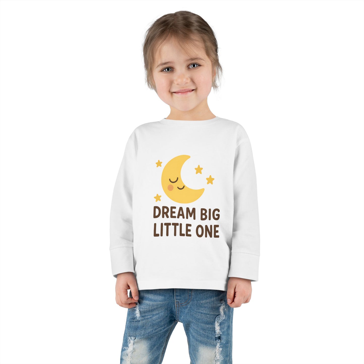Dream Big Toddler Long Sleeve Tee, Cute Kids Shirt, Nursery Gift, Baby Shower Present, Sleepy Time Apparel, Toddler Sleepwear