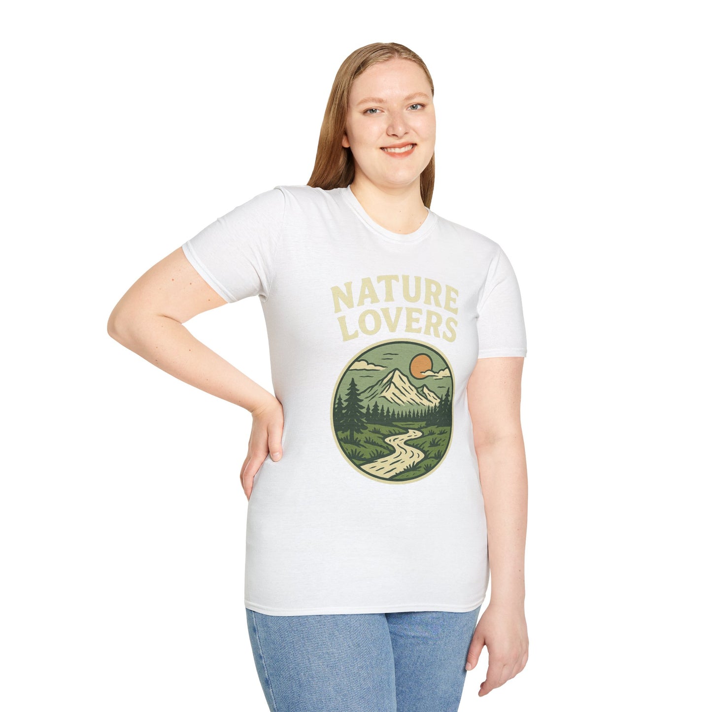 Nature Lovers Unisex Softstyle T-Shirt, Eco-Friendly, Outdoor Apparel, Gift for Nature Lovers, Hiking, Camping, Adventure Wear
