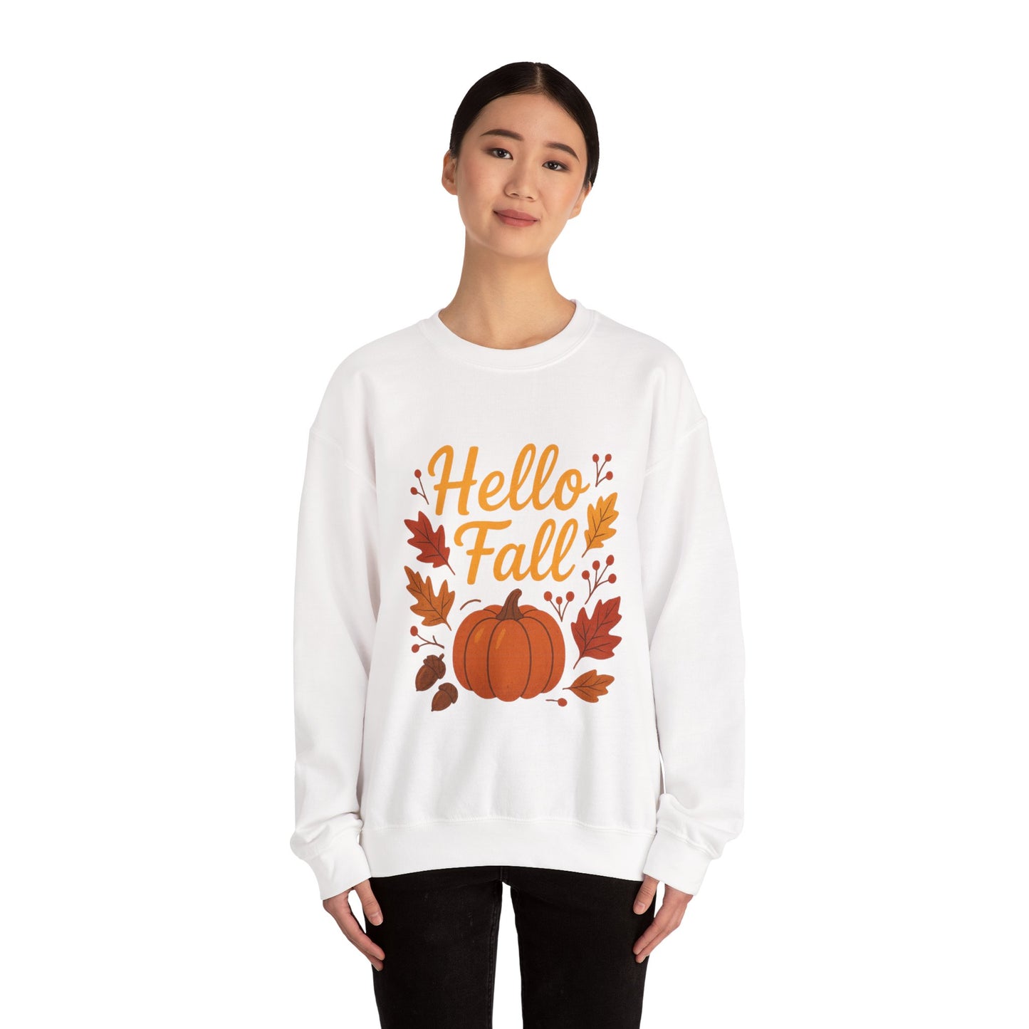 Fall Themed Unisex Sweatshirt, Cozy Autumn Crewneck, Perfect for Halloween, Thanksgiving Casual Wear, Cute Gift for Nature Lovers