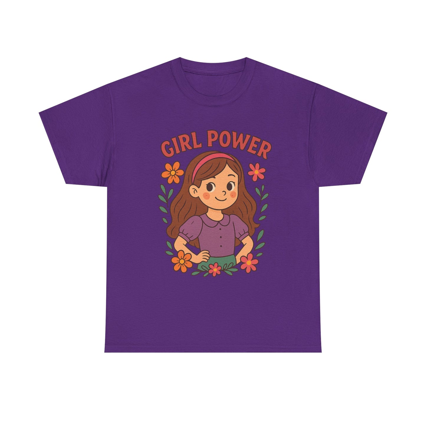 Empowering Girl Power Cotton Tee | Feminist T-Shirt for Women, Gift Idea for Girls, Cute Casual Wear, Everyday Comfort
