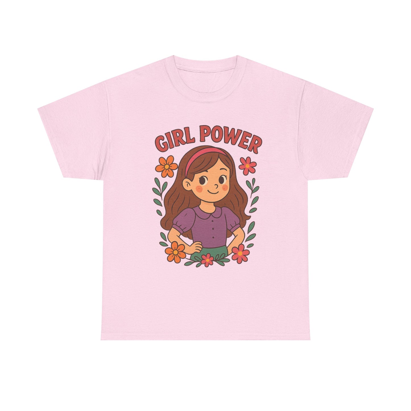 Empowering Girl Power Cotton Tee | Feminist T-Shirt for Women, Gift Idea for Girls, Cute Casual Wear, Everyday Comfort