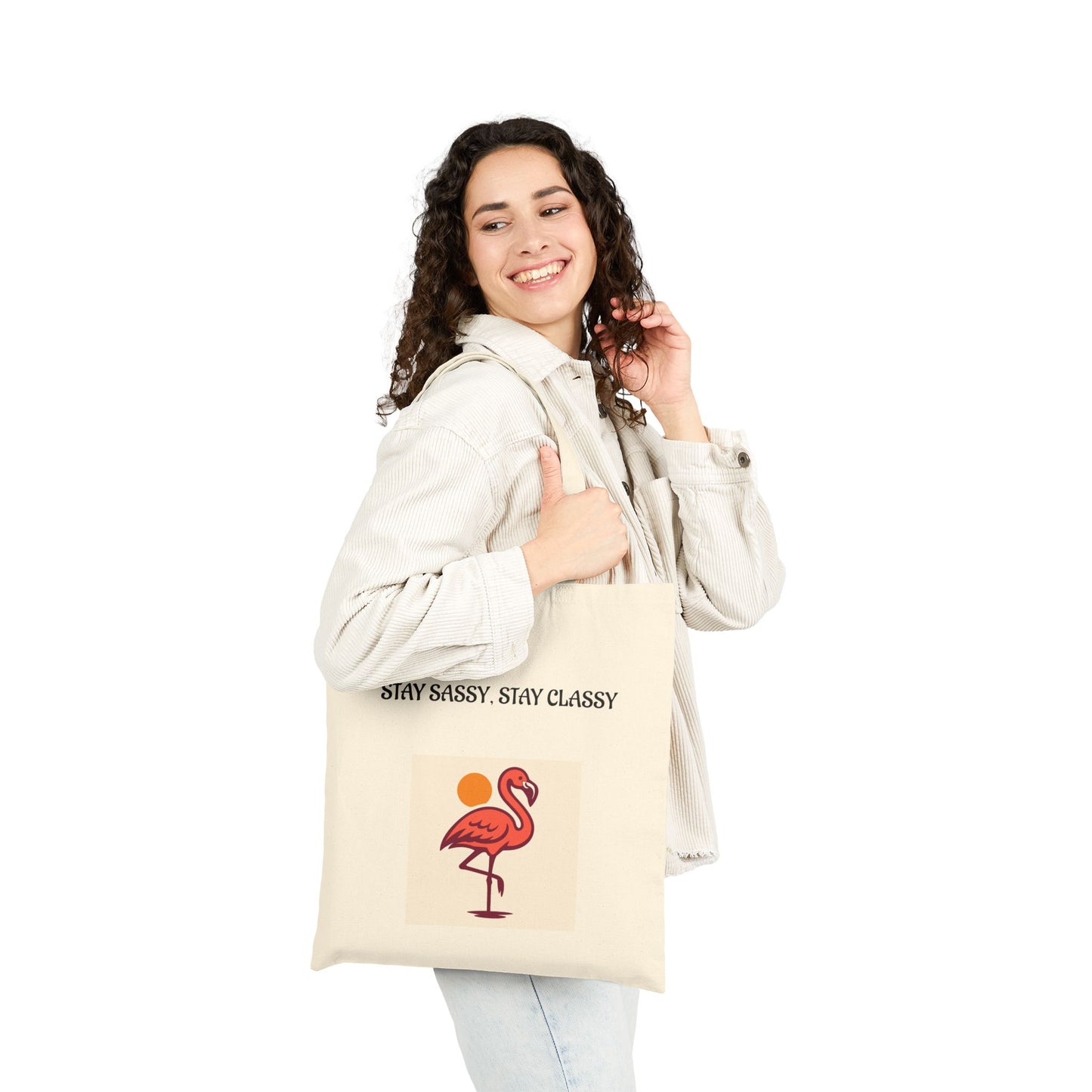 Sassy Canvas Tote Bag, Positive Affirmations, Eco-Friendly Tote, Funny Gift Bag, Beach Bag, Reusable Shopping Bag