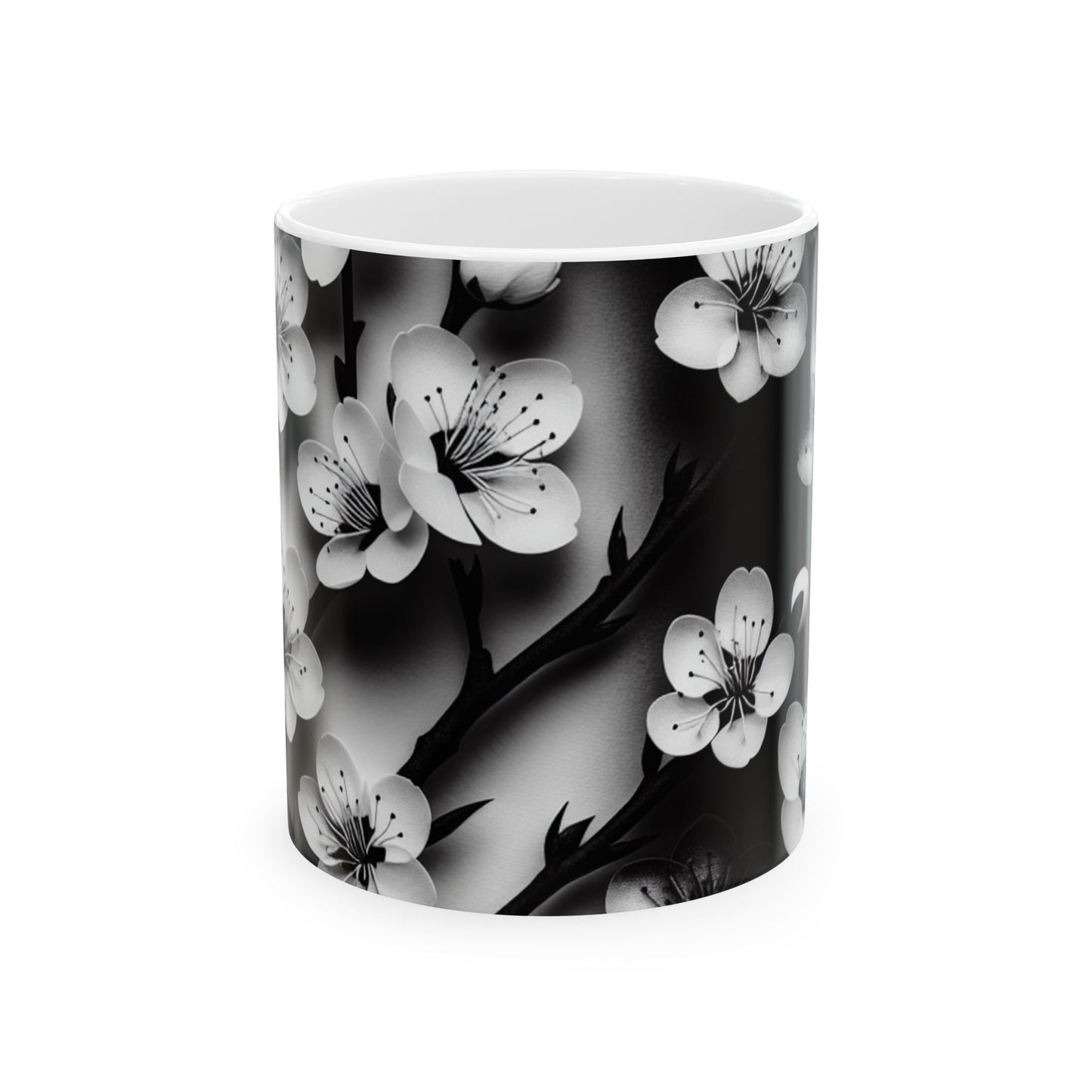 Stylish Floral Ceramic Mug - Perfect Gift for Tea Lovers, Coffee Drinkers, Home Decor, Springtime, Birthday, Mother's Day