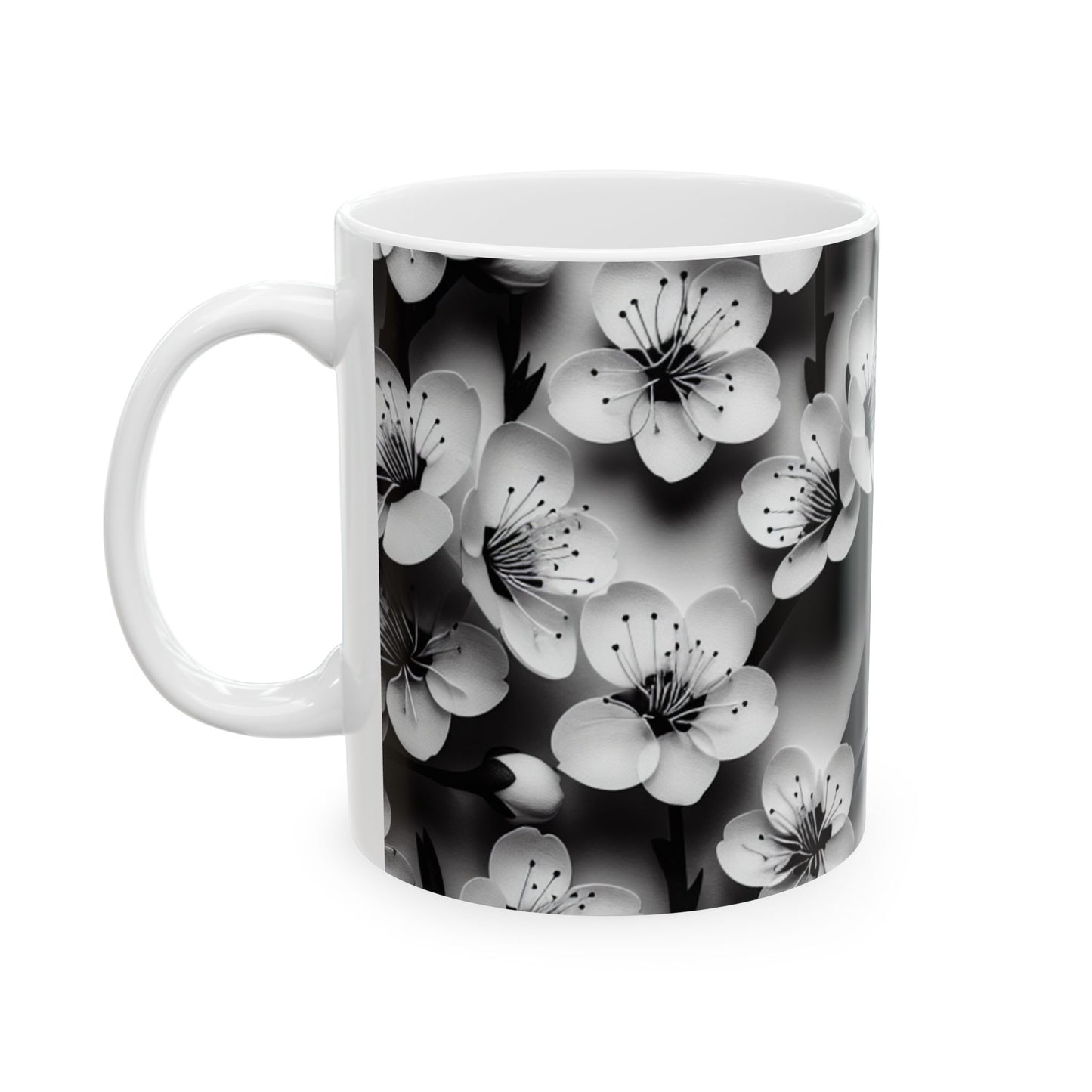 Stylish Floral Ceramic Mug - Perfect Gift for Tea Lovers, Coffee Drinkers, Home Decor, Springtime, Birthday, Mother's Day