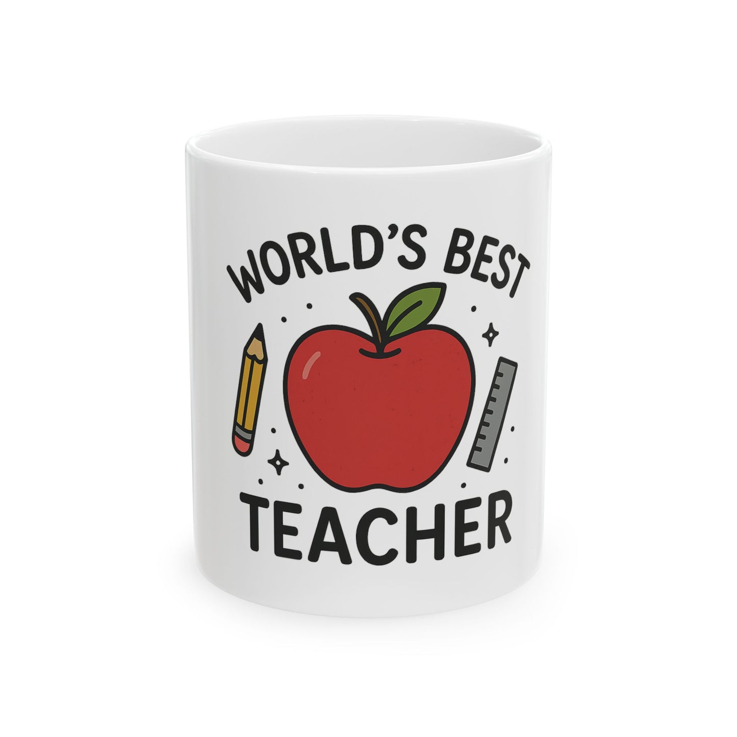 World's Best Teacher Ceramic Mug - Perfect Gift for Educators, Coffee Lovers, Teacher Appreciation