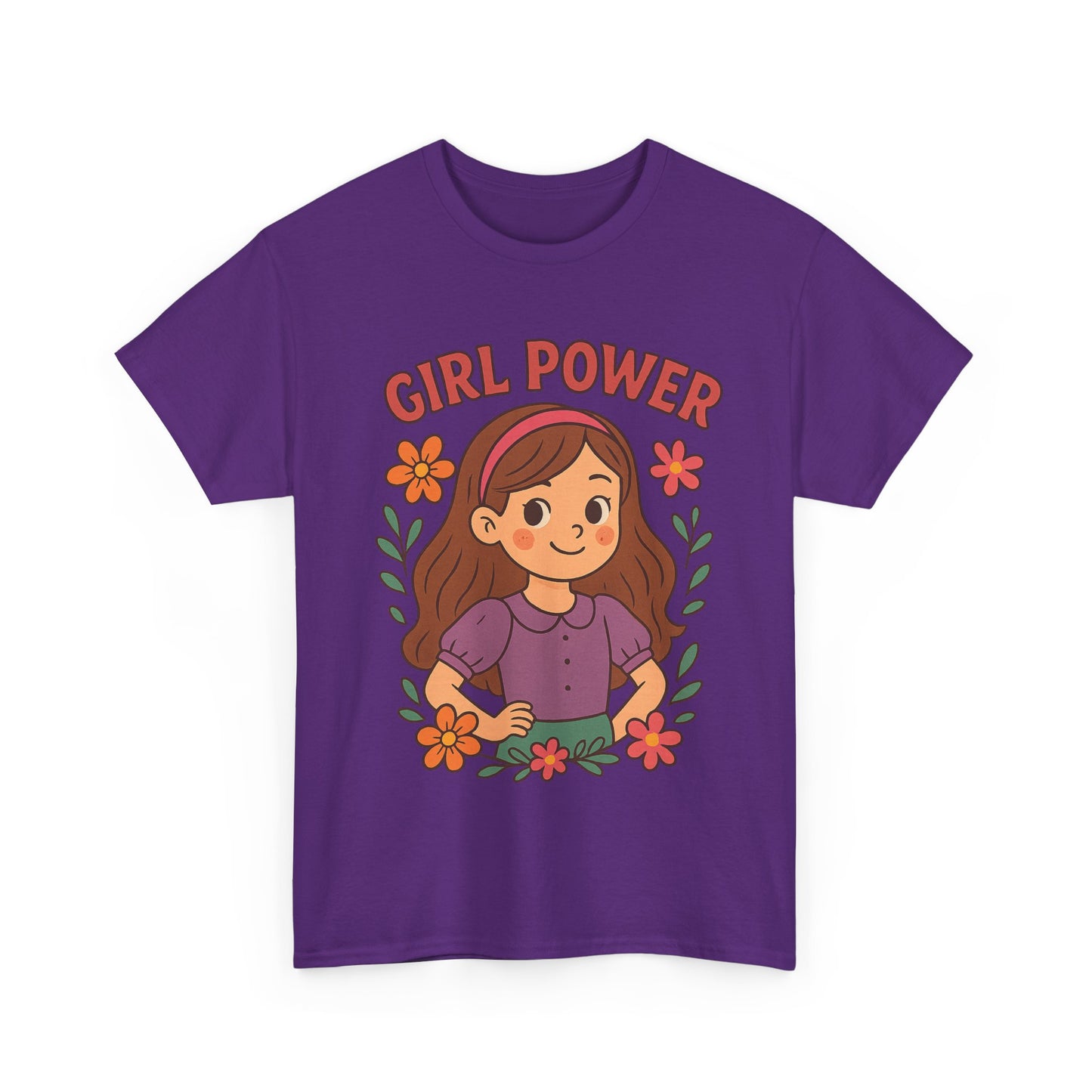 Empowering Girl Power Cotton Tee | Feminist T-Shirt for Women, Gift Idea for Girls, Cute Casual Wear, Everyday Comfort