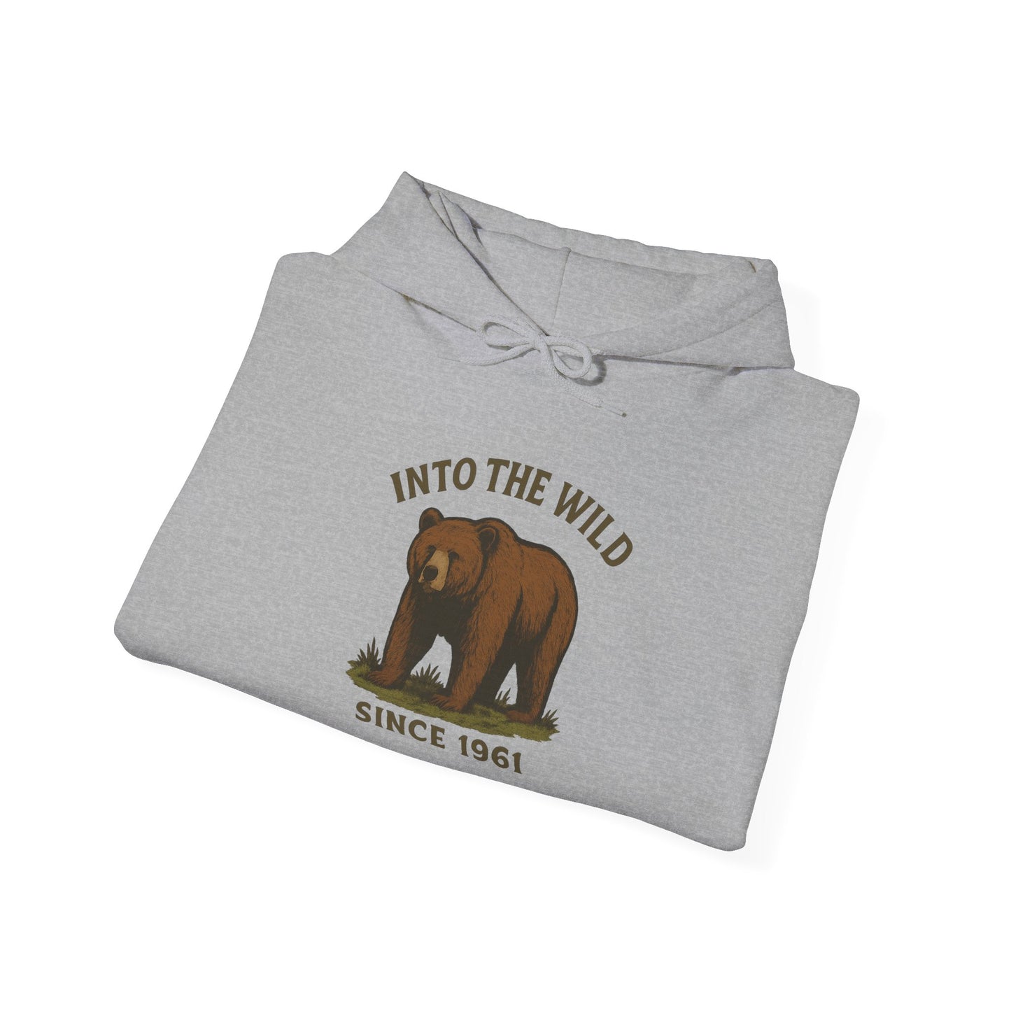 Into the Wild Bear Hoodie - Cozy Unisex Sweatshirt for Nature Lovers, Perfect Gift for Outdoor Adventures, Camping, and Wildlife Enthusiasts
