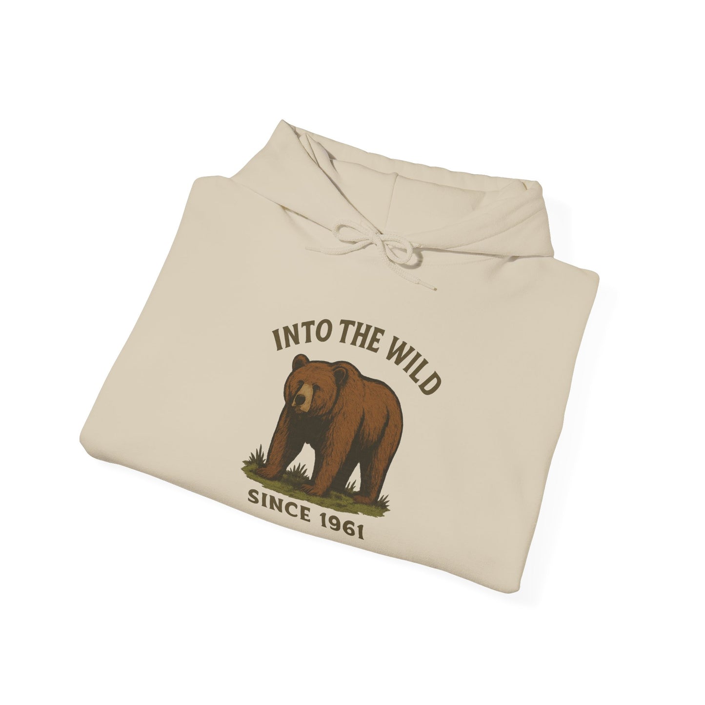 Into the Wild Bear Hoodie - Cozy Unisex Sweatshirt for Nature Lovers, Perfect Gift for Outdoor Adventures, Camping, and Wildlife Enthusiasts