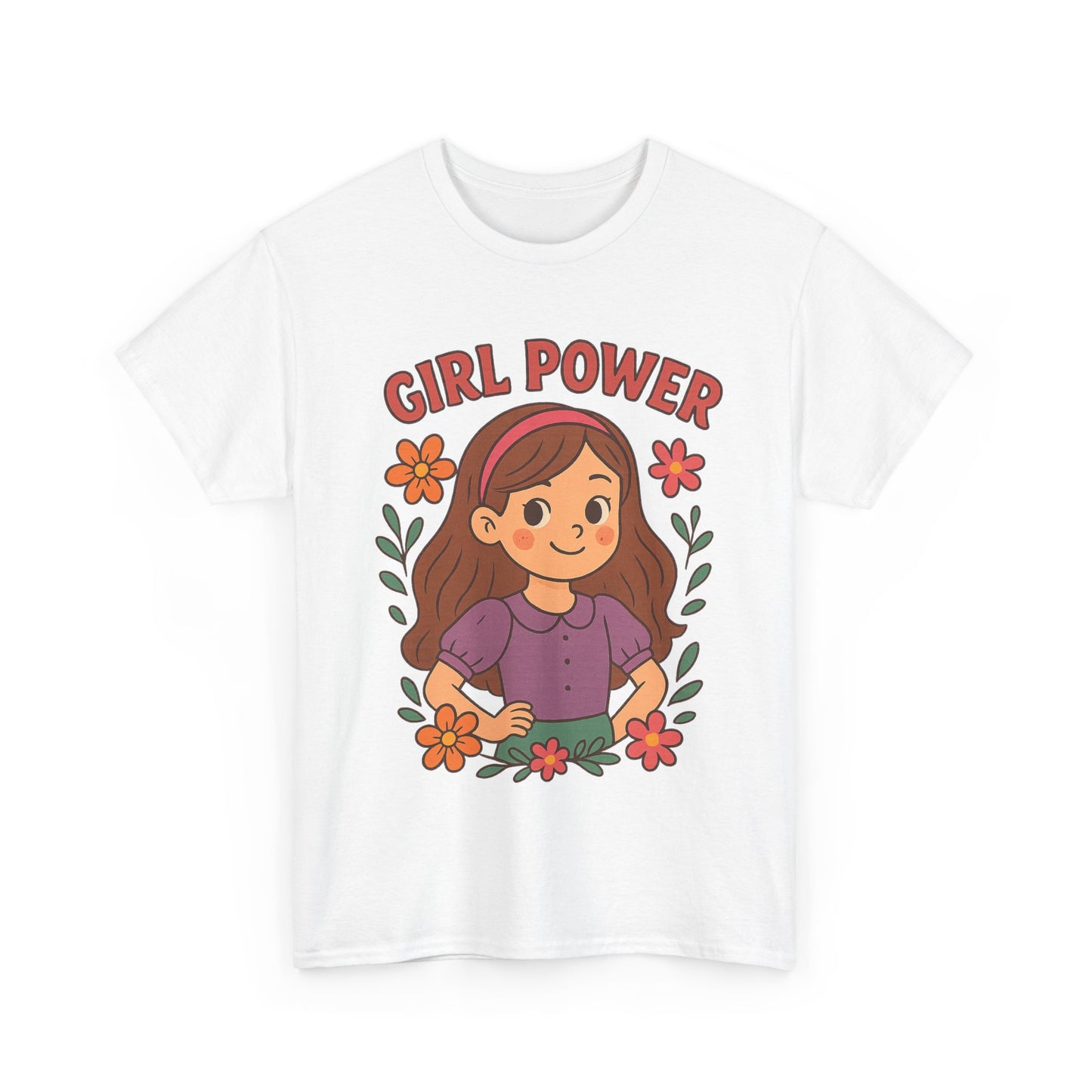 Empowering Girl Power Cotton Tee | Feminist T-Shirt for Women, Gift Idea for Girls, Cute Casual Wear, Everyday Comfort