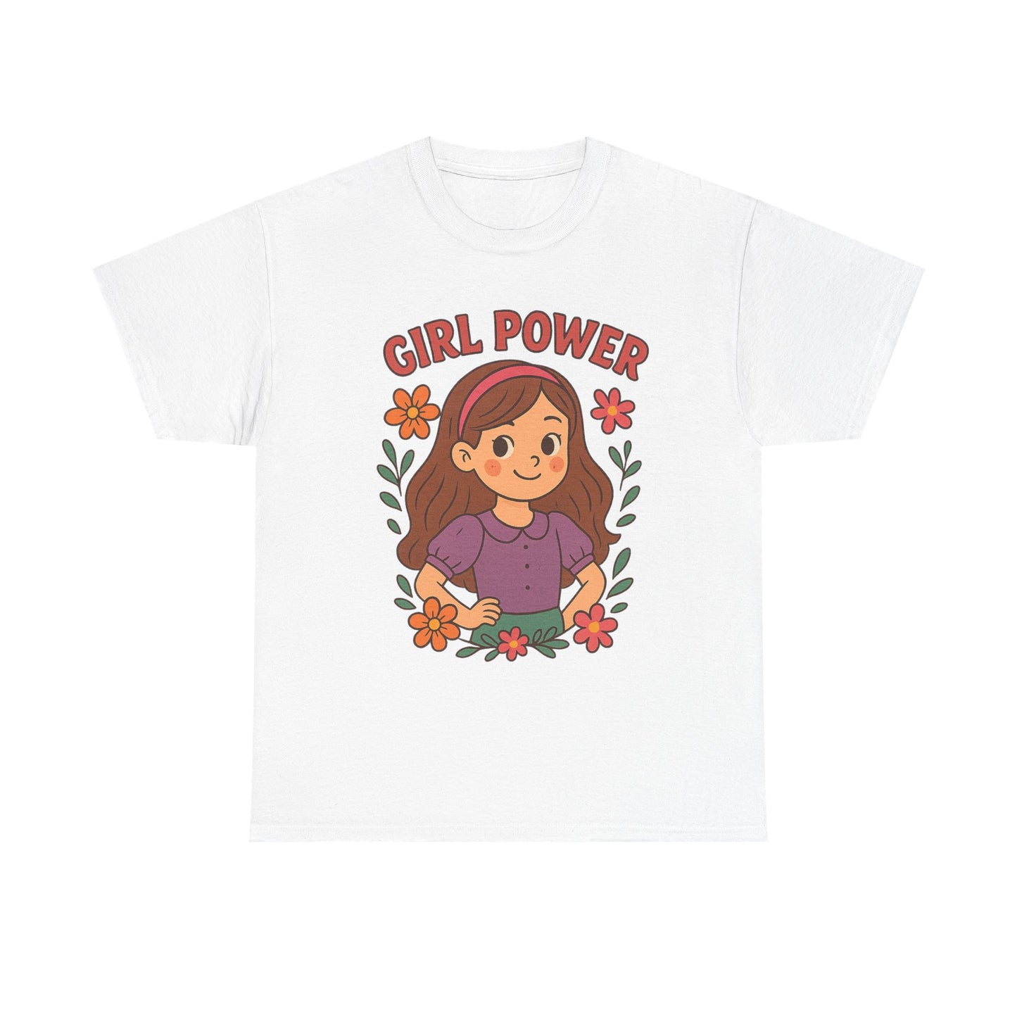 Empowering Girl Power Cotton Tee | Feminist T-Shirt for Women, Gift Idea for Girls, Cute Casual Wear, Everyday Comfort