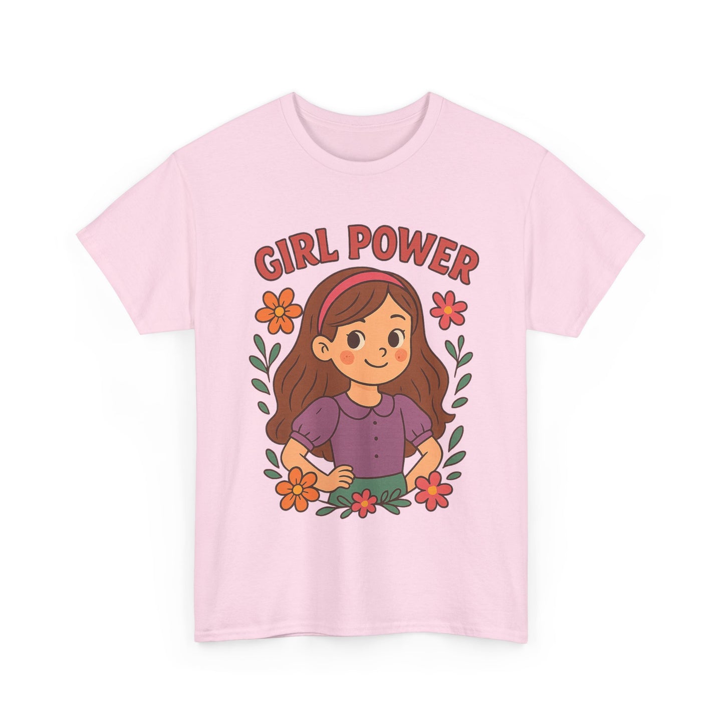Empowering Girl Power Cotton Tee | Feminist T-Shirt for Women, Gift Idea for Girls, Cute Casual Wear, Everyday Comfort