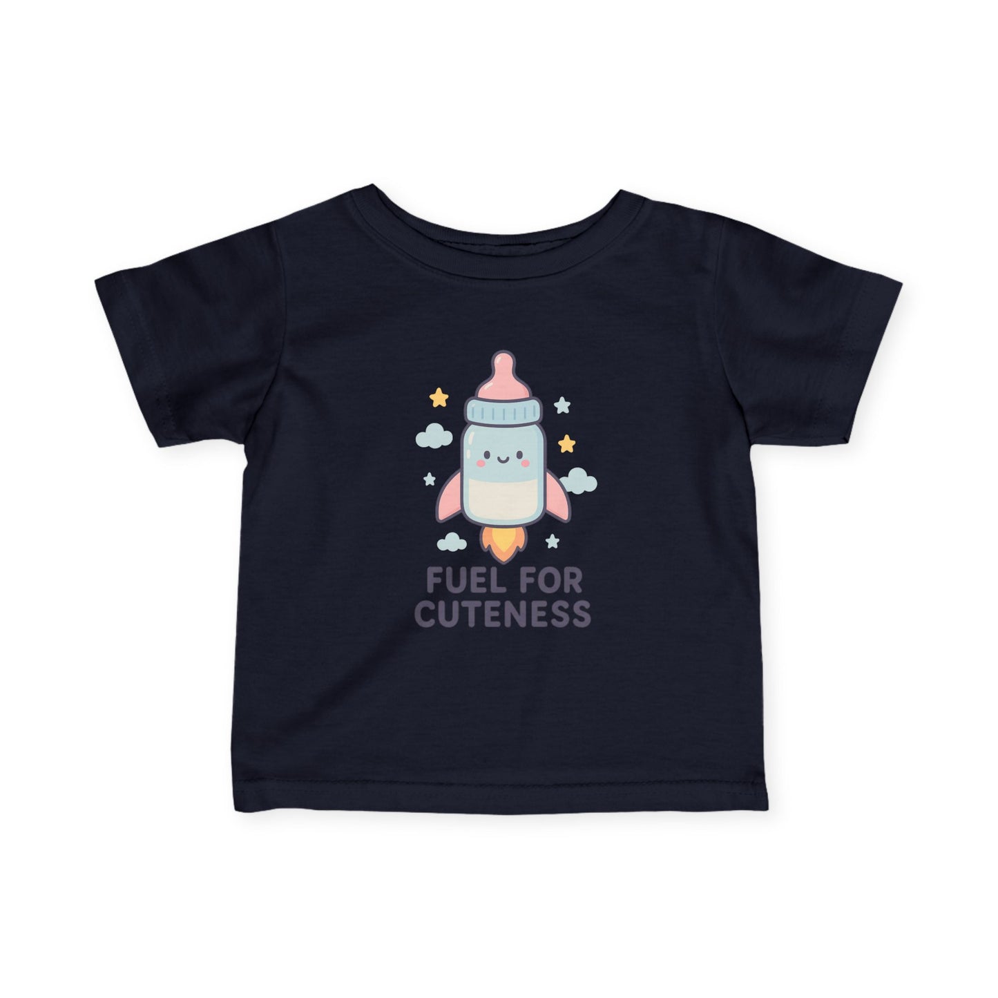Cute Infant Tee - 'Fuel for Cuteness' Graphic, Baby Shirt, Toddler Top, Gift for New Parents, Birthday Outfit, Baby Shower Present