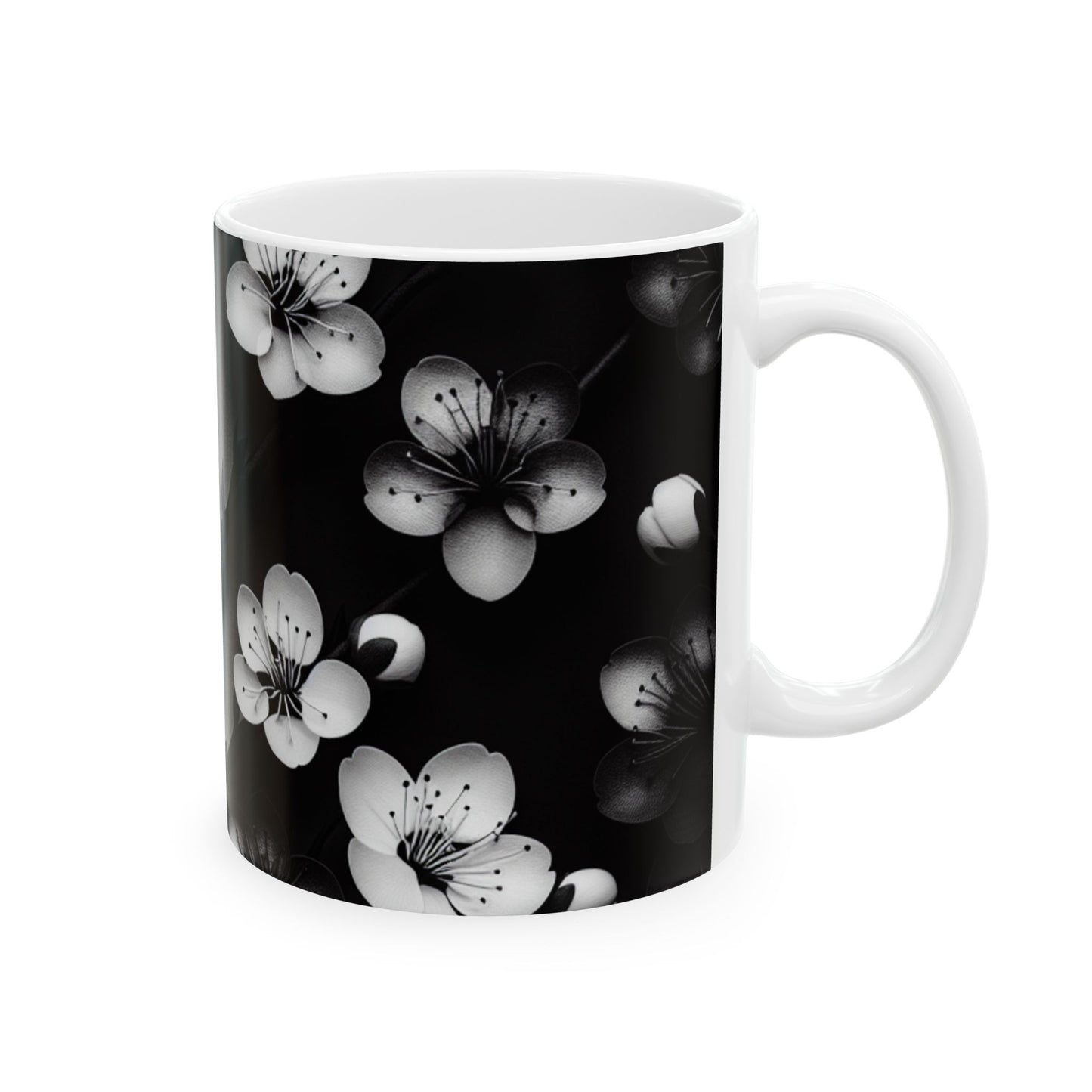 Stylish Floral Ceramic Mug - Perfect Gift for Tea Lovers, Coffee Drinkers, Home Decor, Springtime, Birthday, Mother's Day