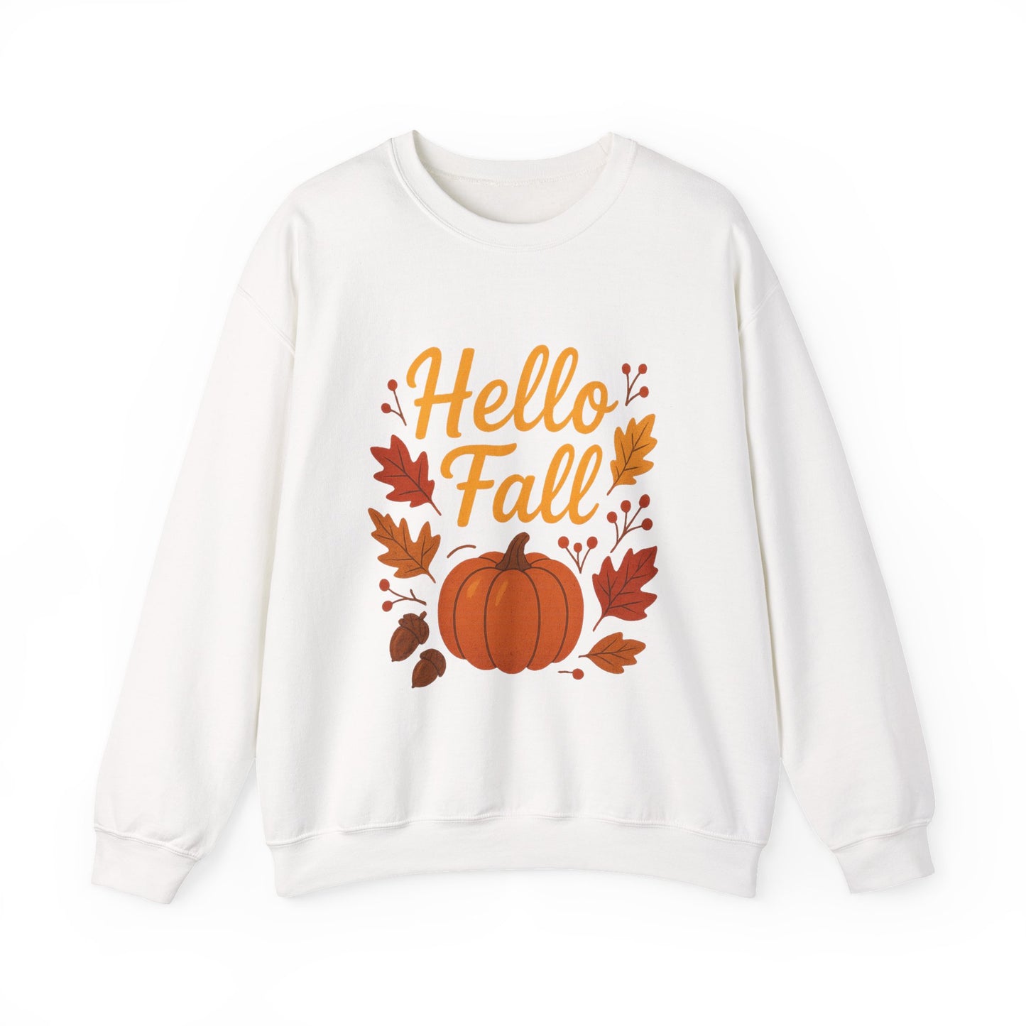 Fall Themed Unisex Sweatshirt, Cozy Autumn Crewneck, Perfect for Halloween, Thanksgiving Casual Wear, Cute Gift for Nature Lovers