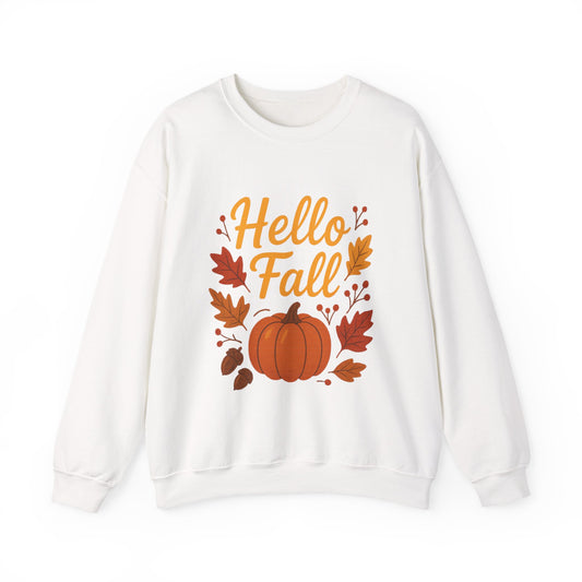 Fall Themed Unisex Sweatshirt, Cozy Autumn Crewneck, Perfect for Halloween, Thanksgiving Casual Wear, Cute Gift for Nature Lovers