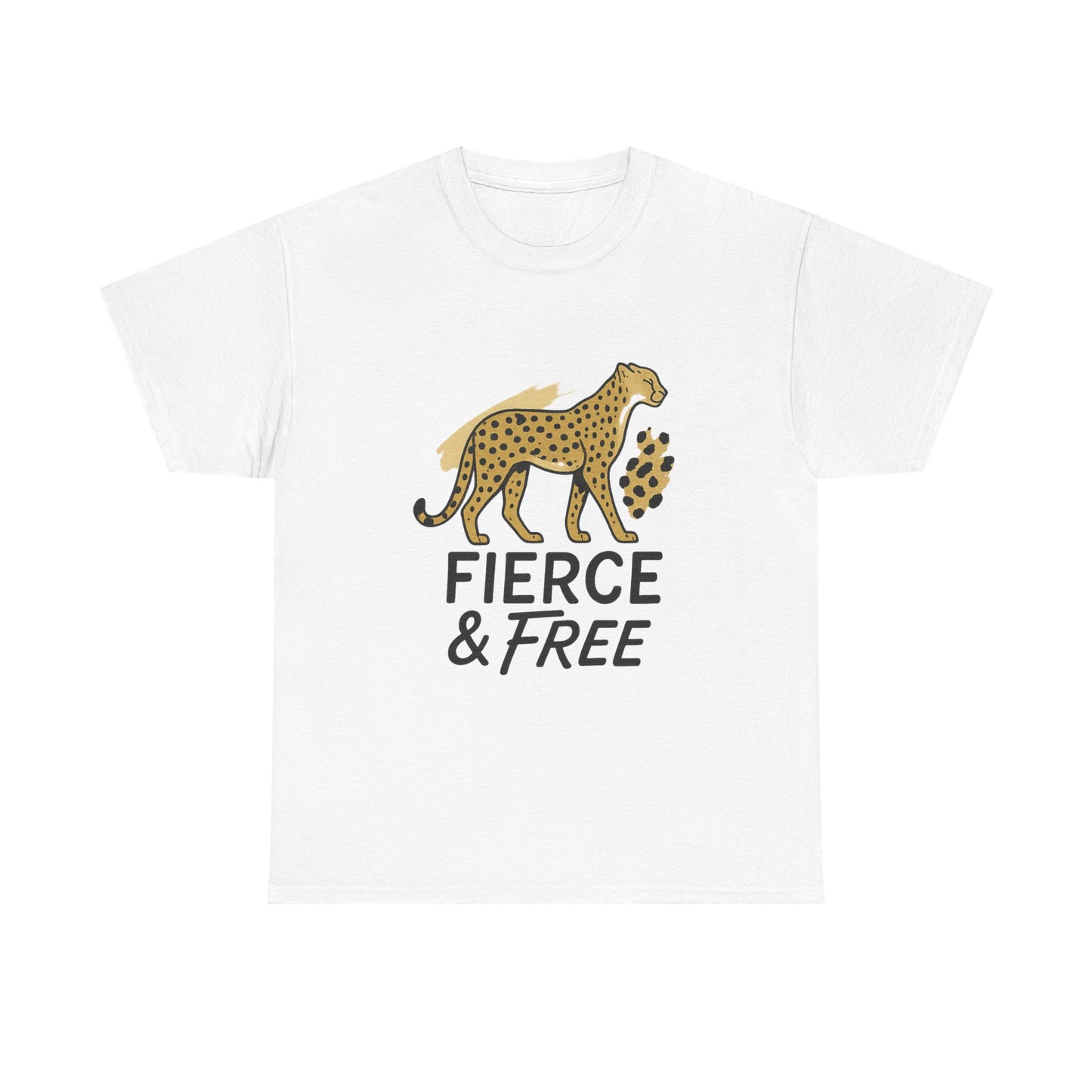 Fierce & Free Graphic Tee, Unisex Cotton T-Shirt, Wild Animal Shirt, Casual Wear, Gift for Animal Lovers, Inspirational Fashion