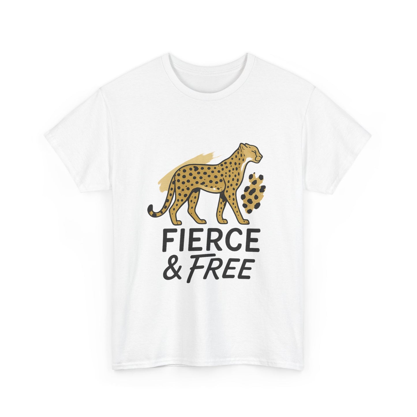 Fierce & Free Graphic Tee, Unisex Cotton T-Shirt, Wild Animal Shirt, Casual Wear, Gift for Animal Lovers, Inspirational Fashion