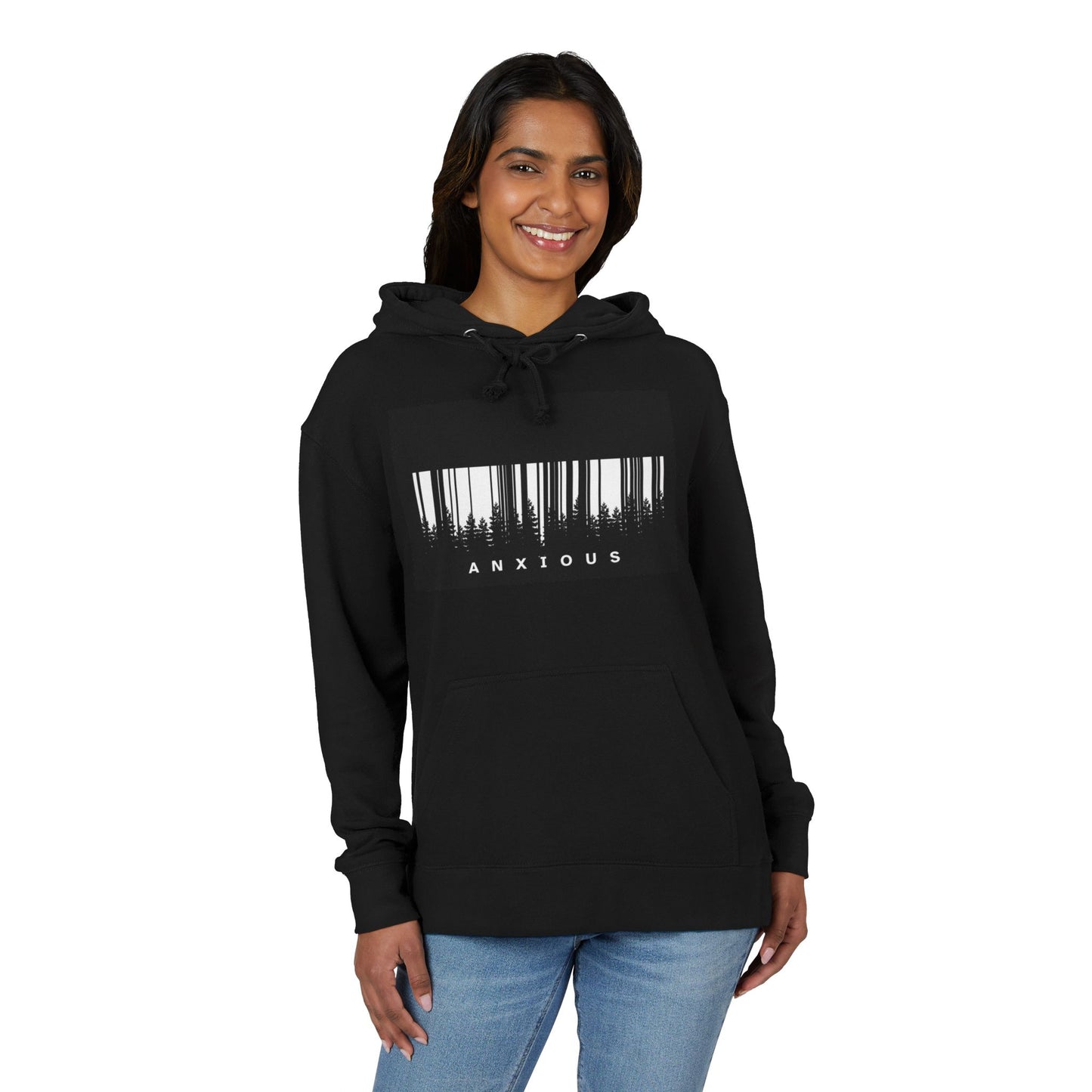 Anxious Vibes Unisex French Terry Hoodie, Comfortable Sweatshirt, Mental Health Awareness Gift, Cozy Layering Essential, Relaxation Wear