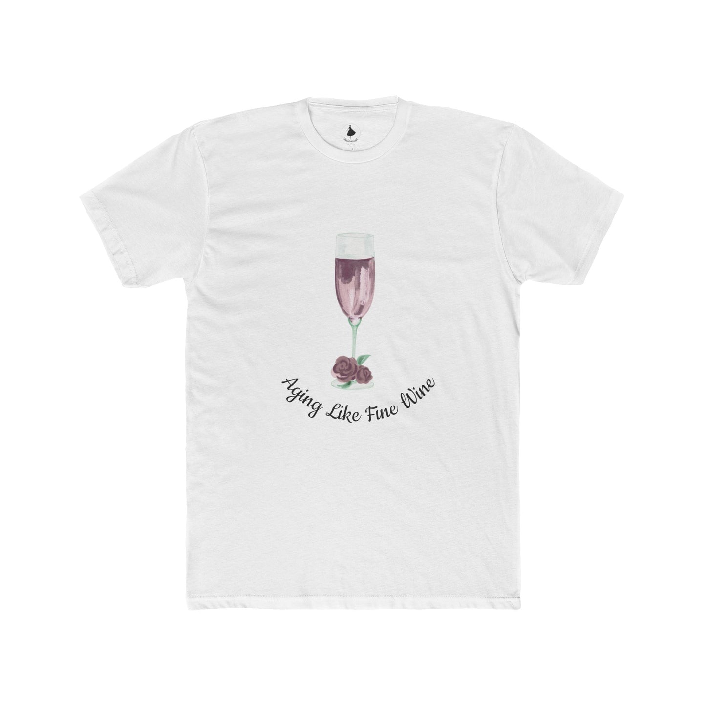 Aging Like Fine Wine Unisex Cotton Crew Tee, Gift for Wine Lovers, Birthday T-Shirt, Cute Wine Graphic Tee, Funny Wine Saying