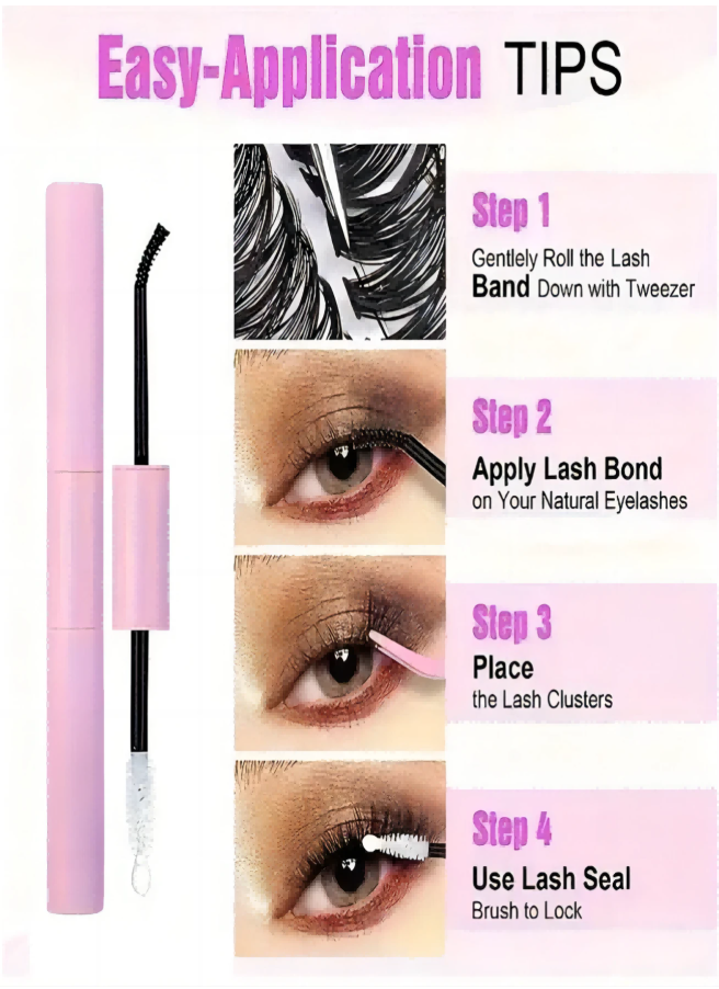 Branded Big Capacity Clustered Fluffy False Eyelashes - 30/40pcs